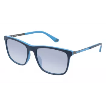 POLICE SPLA5656WTRX Men's Rectangular Acetate Sunglasses - Havana/Brown Gradient