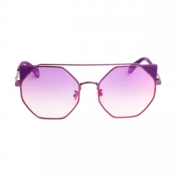 POLICE SPLA95568TNV Women's Cat Eye Sunglasses - Black Frame Grey Gradient Lens 56mm