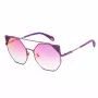 POLICE SPLA95568TNV Women's Cat Eye Sunglasses - Black Frame Grey Gradient Lens 56mm