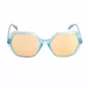 POLICE SPLA9858VA1A Women's Rectangular Sunglasses - Black Acetate Frame Grey Lens 58mm