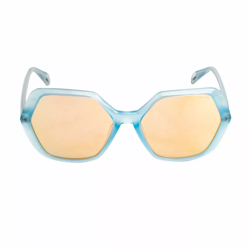 POLICE SPLA9858VA1A Women's Rectangular Sunglasses - Black Acetate Frame Grey Lens 58mm