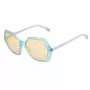 POLICE SPLA9858VA1A Women's Rectangular Sunglasses - Black Acetate Frame Grey Lens 58mm