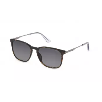 POLICE SPLD47-550752 Men's Sunglasses Havana Acetate Frame Brown Polycarbonate Lens 55mm