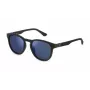 POLICE SPLF60-53U28P Men's Rectangular Polarized Sunglasses, Havana Frame, Green Lens, 53mm