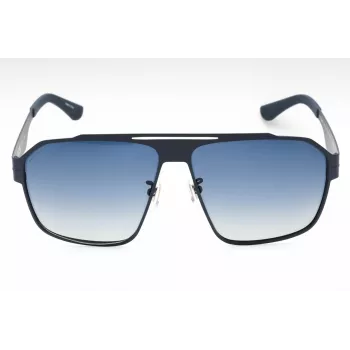 POLICE SPLL08M63S72P Men's Square Sunglasses - Black Frame, Grey Polarized Lenses - 63mm Lens Width