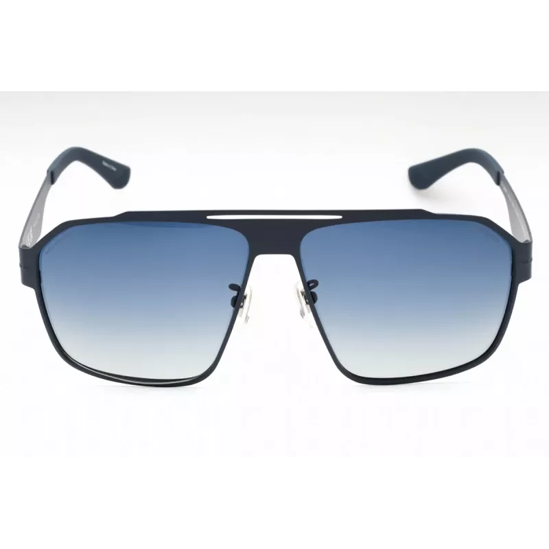 POLICE SPLL08M63S72P Men's Square Sunglasses - Black Frame, Grey Polarized Lenses - 63mm Lens Width
