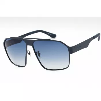 POLICE SPLL08M63S72P Men's Square Sunglasses - Black Frame, Grey Polarized Lenses - 63mm Lens Width