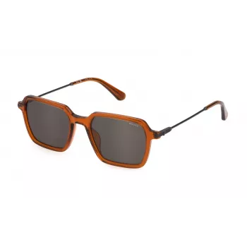 POLICE SPLL10-520W45 Men's Sunglasses Havana Frame Grey Lens 52mm
