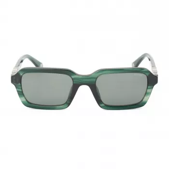 POLICE SPLL14-5309N6 Men's Sunglasses - Black Acetate Frame, Grey Polycarbonate Lenses, UV400 Protection, 53mm