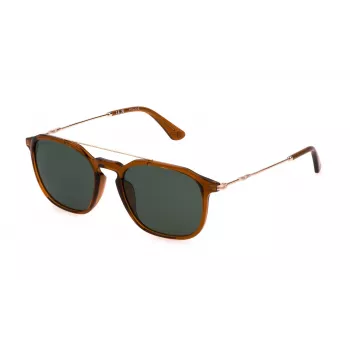 POLICE SPLL76-53D67P Men's Polarized Sunglasses Havana Brown 53mm
