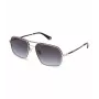 POLICE SPLL86-58302Y Men's Square Havana Acetate Sunglasses with Green Polycarbonate Lenses UV400
