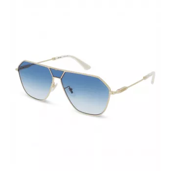 POLICE SPLL89-620300 Men's Pilot Sunglasses - Shiny Black Frame, Smoke Grey Lens, 62mm