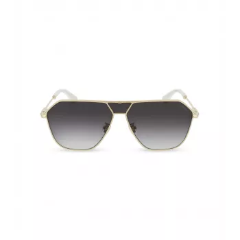 POLICE SPLL89-62300Y Men's Rectangular Sunglasses - Black Frame Grey Lens 62mm