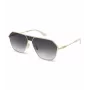 POLICE SPLL89-62300Y Men's Rectangular Sunglasses - Black Frame Grey Lens 62mm