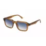POLICE SPLN36-5206A9 Men's Rectangular Sunglasses - Black Frame Grey Lens 52mm