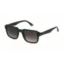 POLICE SPLN36-520G61 Men's Rectangular Sunglasses - Black/Grey Frame, Grey Lens, 52mm
