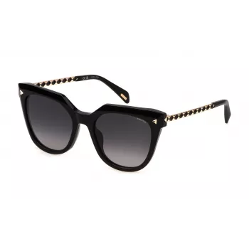 Police SPLN61-540700 Women's Sunglasses Shiny Black Grey 54mm