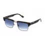 POLICE SPLP25-550509 Men's Rectangular Sunglasses - Black Frame, Grey Lens, UV400