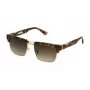 POLICE SPLP25-550AER Men's Sunglasses - Black Acetate Rectangle Frame with Grey Polycarbonate Lenses - 55/17/145 mm