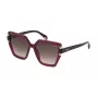 POLICE SPLP46-5506PJ Women's Rectangular Sunglasses, Black Frame, Grey Lenses, UV400