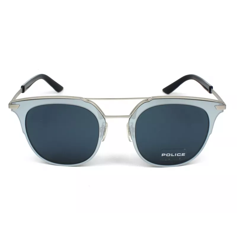 POLICE Unisex SPL584-0581 Sunglasses (50/22/145 mm) Black Frame Grey Lens UV400