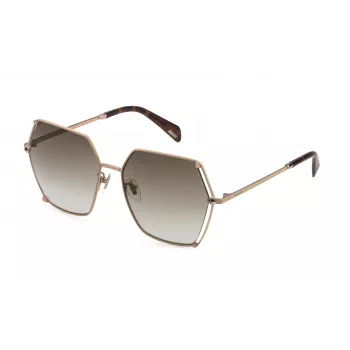 Police Women's Butterfly Sunglasses SPLD31-560F72 Havana Brown Gradient 56/16/140 mm