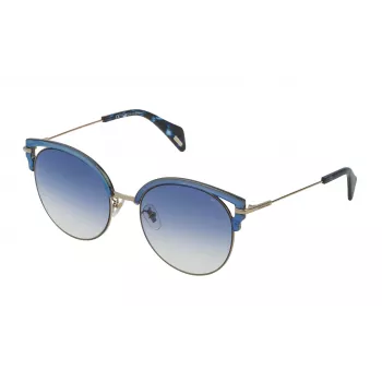 POLICE Women's Cat Eye Sunglasses SPL739548FFB Havana Tortoise Brown Gradient 54mm