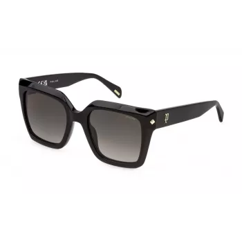 Police Women's Cat Eye Sunglasses SPLR26E53700Y - Acetate Frame, UV400 Protection, 53mm Lens