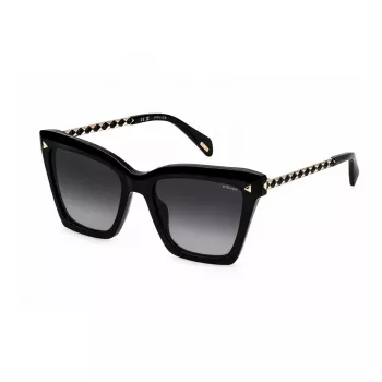 POLICE Women's SPLN62-520700 Cat-Eye Sunglasses, Havana Brown Frame, Brown Gradient Lenses, 52mm