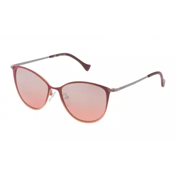 Police Women's Sunglasses SPL190M548NTX Havana Acetate Geometric 54mm