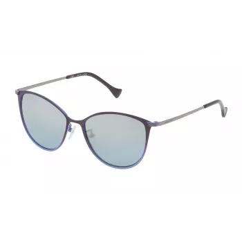 Police Women's Sunglasses SPL190M54I20X - Black Acetate Frame, Grey Polycarbonate Lenses, UV400 Protection