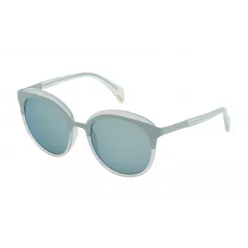 POLICE Women's Sunglasses SPL49953SMCX Havana Brown Square Acetate UV400