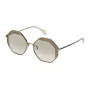 POLICE Women's Sunglasses SPL837W538FFD - Havana Acetate Cat Eye Frame, Brown Gradient Lenses, UV400 Protection