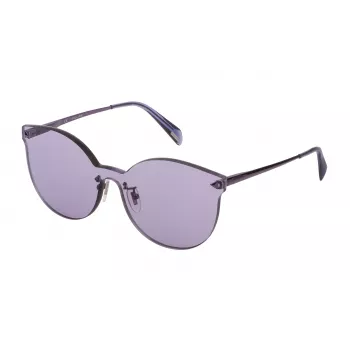 POLICE Women's Sunglasses SPL935990Q63 - Shiny Black Frame, Grey Gradient Lens, UV400 Protection