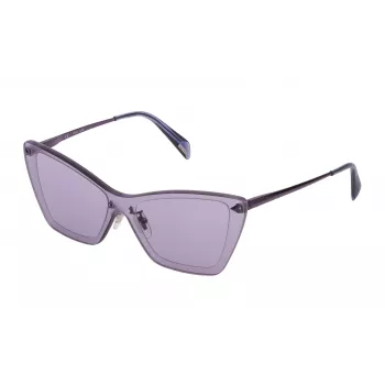 POLICE Women's Sunglasses SPL936990Q63 - Shiny Black Frame, Brown Gradient Lens, 99/0/140 mm