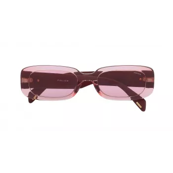 POLICE Women's Sunglasses SPLA17530776 Havana Acetate Brown Lens 53mm