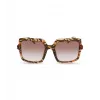 POLICE Women's Sunglasses SPLG20M5409YB - Rectangular Acetate Frame, UV400 Protection, 54mm Lens