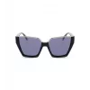 POLICE Women's Sunglasses SPLL33-570700 - Rectangular Acetate Frame, Grey Polycarbonate Lenses, UV400 Protection, 57mm Lens Width