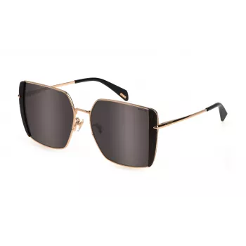 POLICE Women's Sunglasses SPLL37E56300X - Shiny Black Frame, Smoke Lenses, 56mm