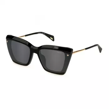 POLICE Women's Sunglasses SPLL95-610700 - Acetate Frame, Polycarbonate Lenses, UV400 Protection, 61mm Lens