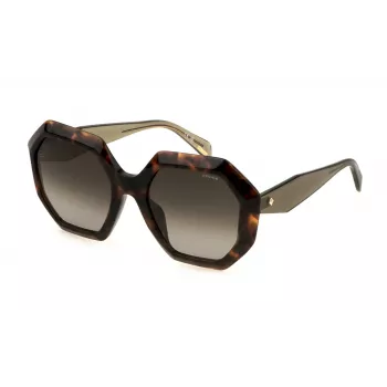 POLICE Women's Sunglasses SPLM10-5409XK Havana Acetate Square 54mm
