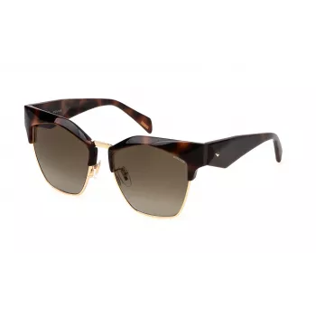 POLICE Women's Sunglasses SPLN59-5601AY - Black Acetate Frame, Grey Polycarbonate Lenses, 56/16/140 mm