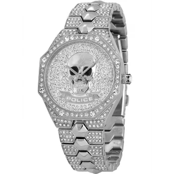 POLICE Women's Watch PL16027BS.04M 36mm Stainless Steel Grey Dial Silver Bracelet