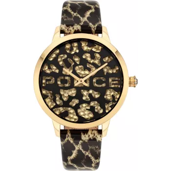 POLICE Women's Watch PL16028MSG.02 36mm Stainless Steel Silver Dial Two-Tone Bracelet