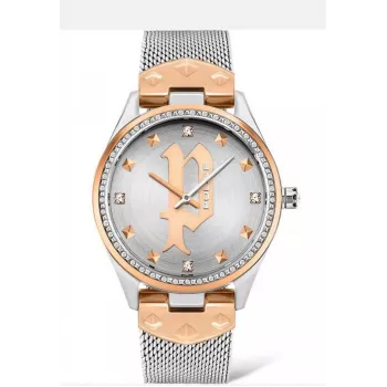 POLICE Women's Watch PL16029MSTR13 36mm Silver Stainless Steel Mesh
