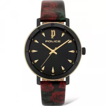 POLICE Women's Watch PL16033MSBG02 35mm Stainless Steel Gunmetal Quartz Analog