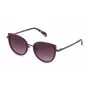POLICE Women SPLD83-520GL7 Sunglasses - Rectangular Cat-Eye Acetate Frame with UV400 Smoke Lenses