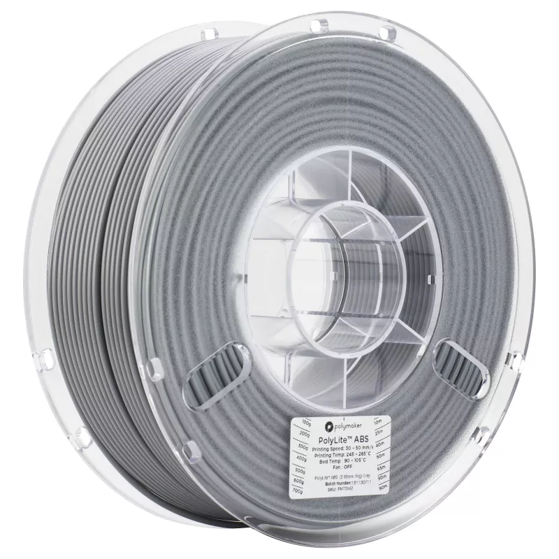 POLMASK ABS+ 1.75mm Grey 3D Printer Filament 1kg