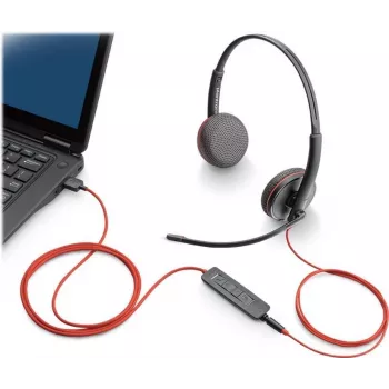 Poly Blackwire C3220 USB-C Headset - 3200 Series - On-Ear - Wired - USB-C - Noise Isolating - Black (209749-104)