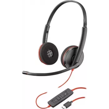 Poly Blackwire C3220 USB-C Single Headset - 3200 Series - On-Ear - Wired - USB-C - Noise Isolating (209749-22)
